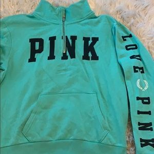 Victoria Secret PINK Quarter Zip- Teal